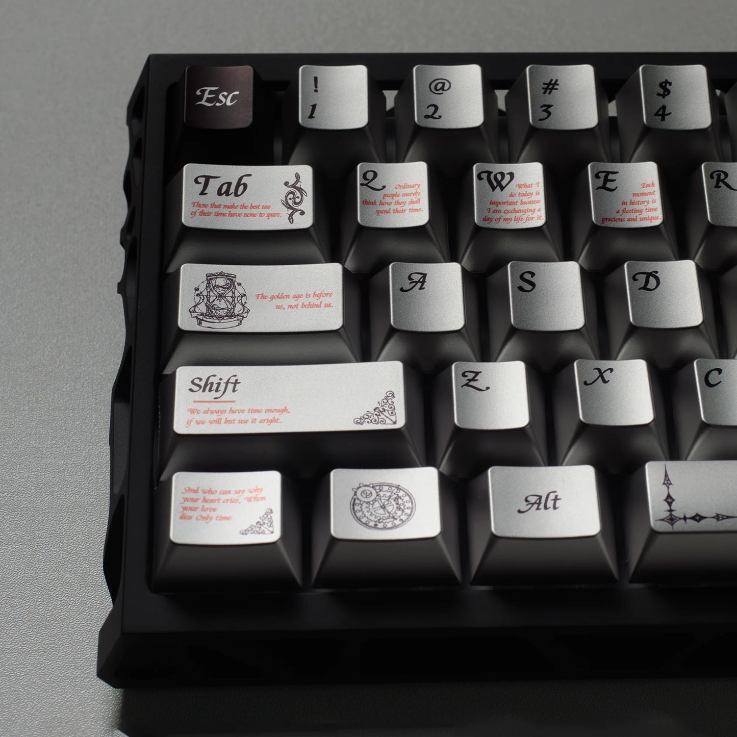 Metal Feel PBT Keycaps Top Print