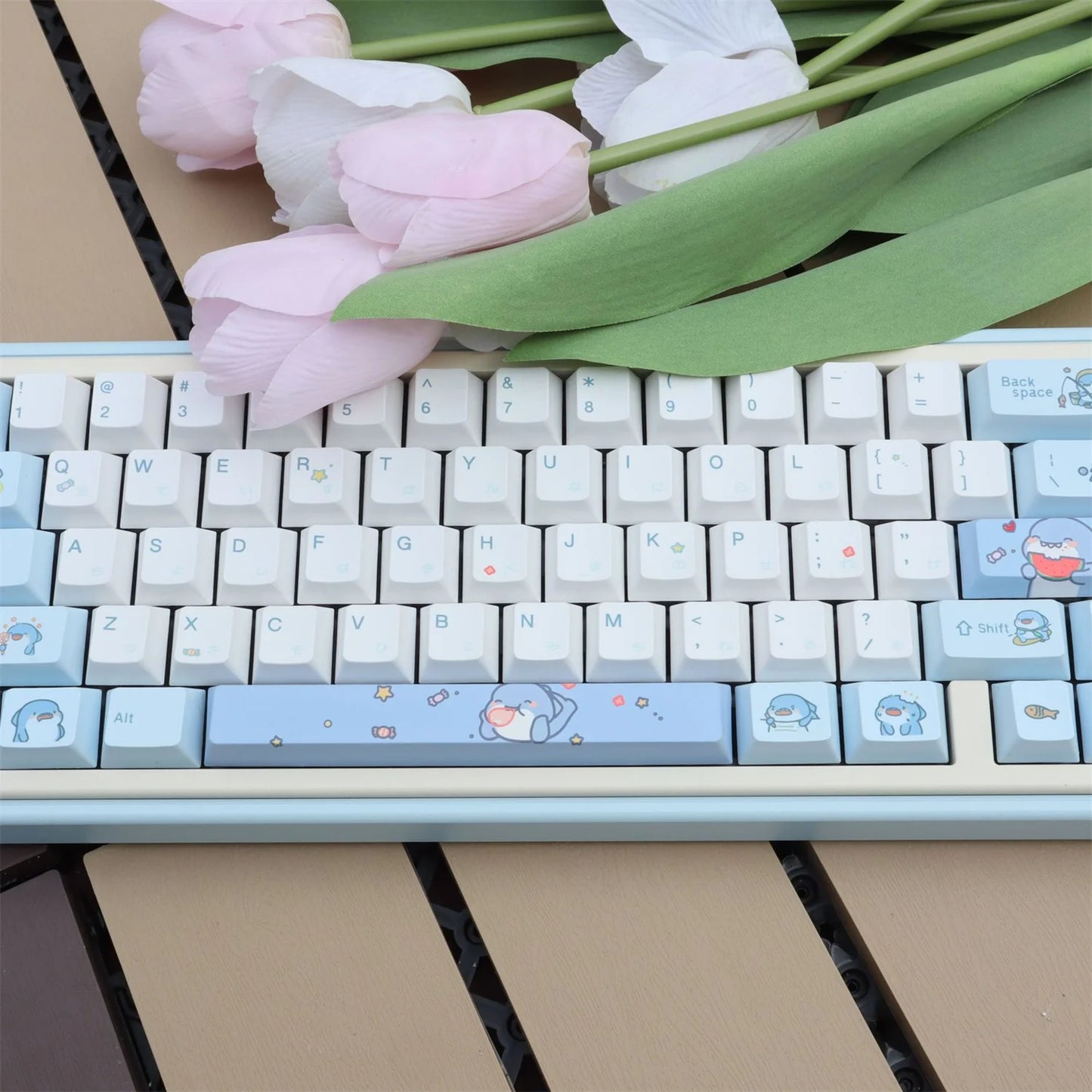 Hot Blooded Shark Theme Keycaps