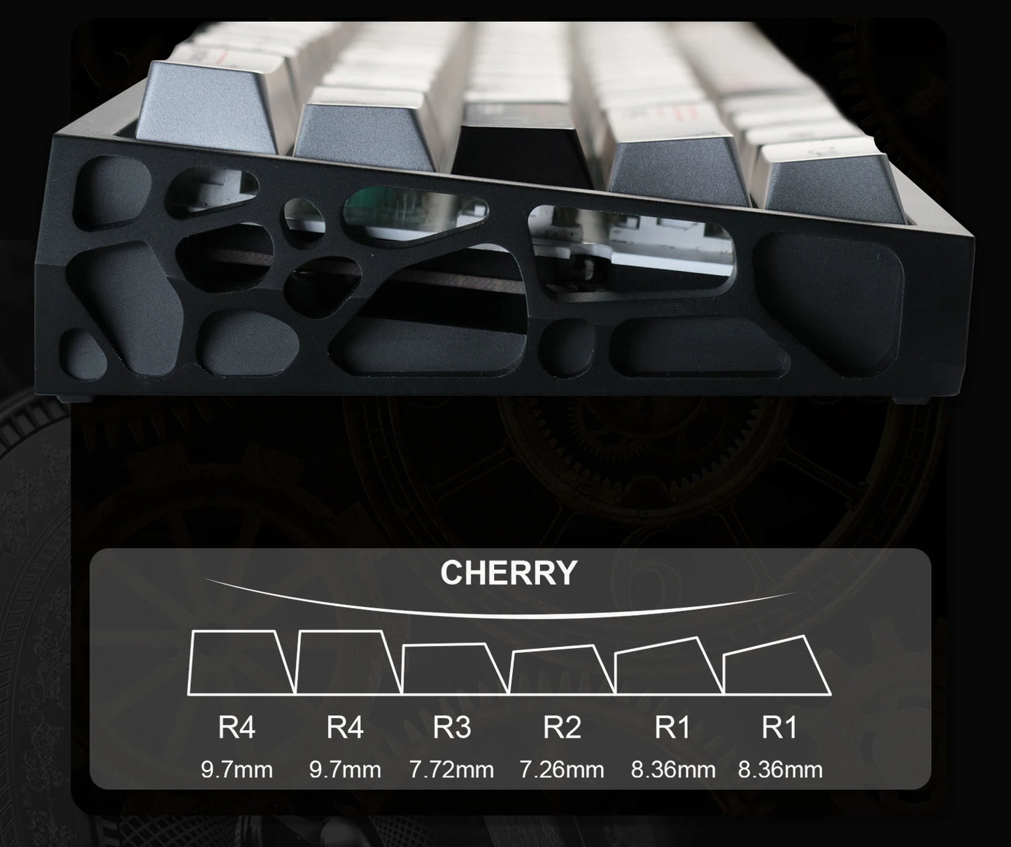 Metal Feel PBT Keycaps Top Print