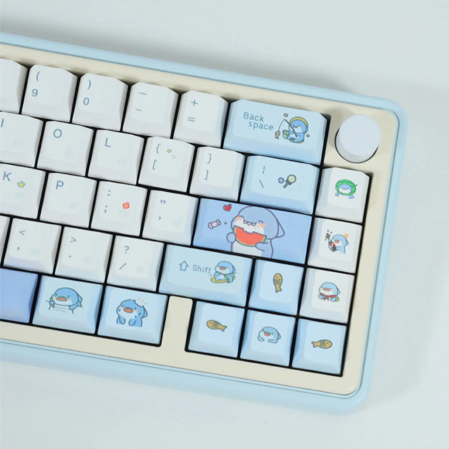Hot Blooded Shark Theme Keycaps