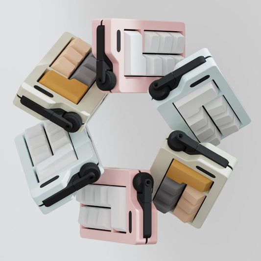 Fidget Clicker Keychain Toy Mechanical Keyboard