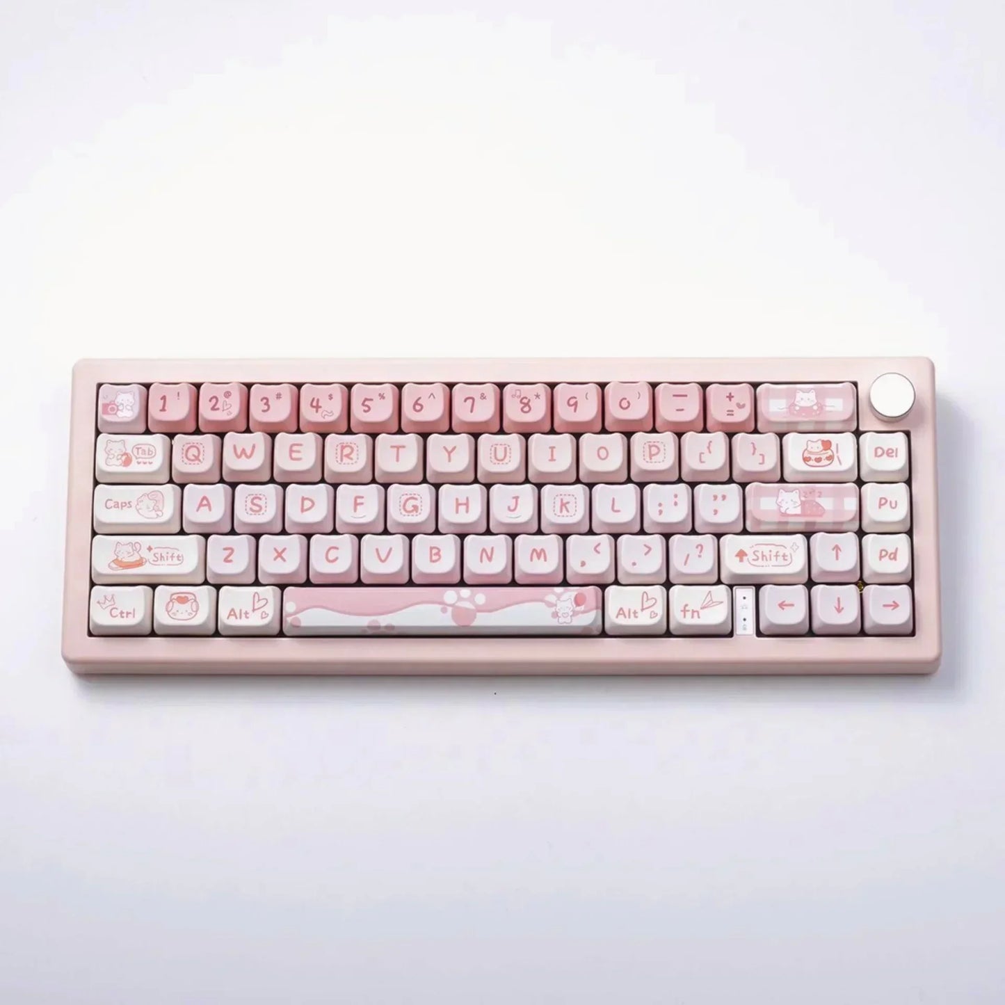 Cute Pink Kitty Prr Keycaps