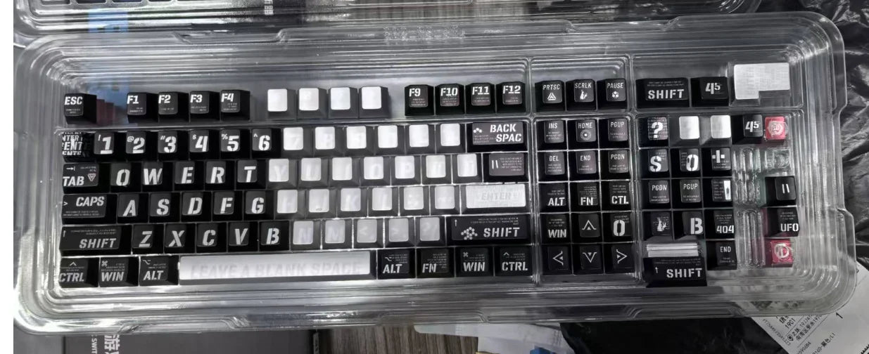 Metal Feel PBT Keycaps Top Print