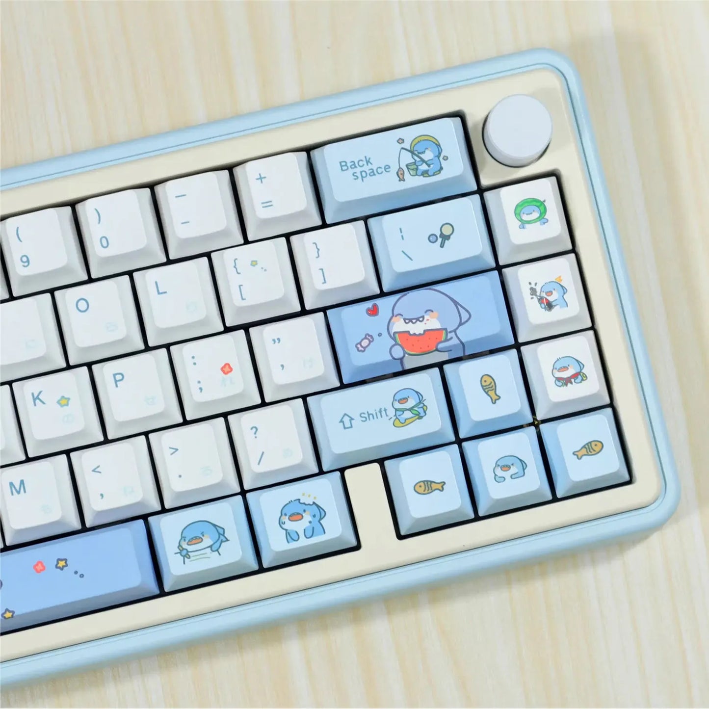 Hot Blooded Shark Theme Keycaps