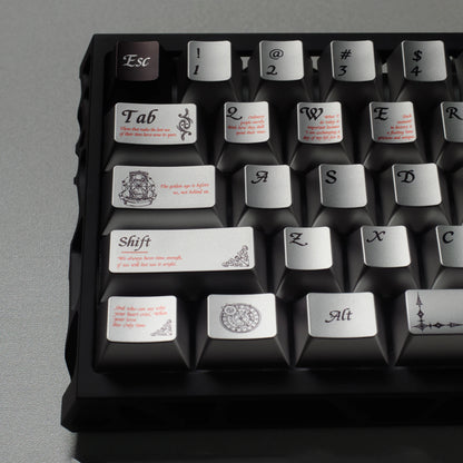 Metal Feel PBT Keycaps Top Print