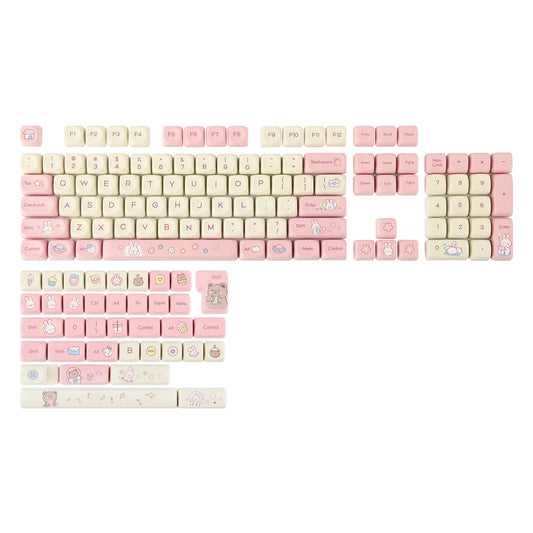 Cream Bunny PBT Keycaps