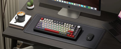 Dark Grey Retro Red PBT Keycaps