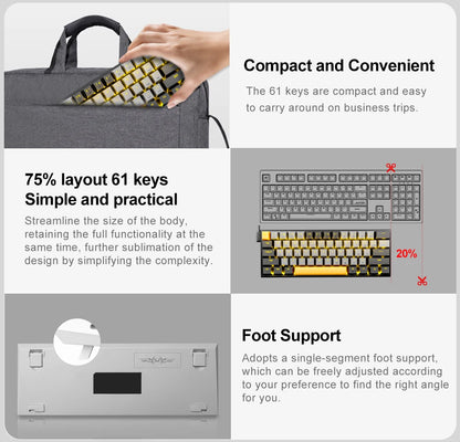 E-YOOSO Z11 USB Mechanical Gaming Wired Keyboard 61 Keys