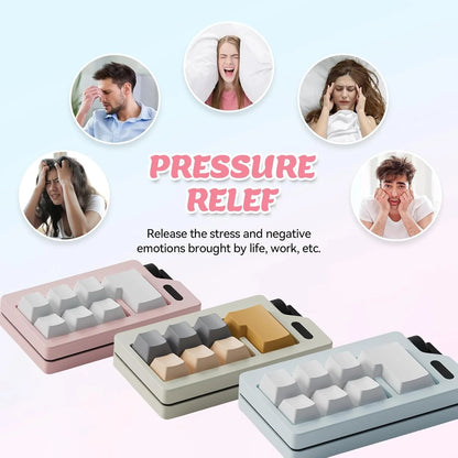 Fidget Clicker Keychain Toy Mechanical Keyboard