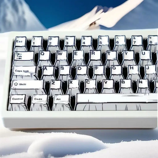 White Multi-Language Comic Keycaps