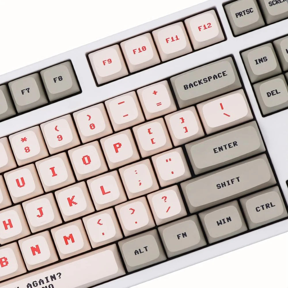 Retro Anime Red And White Keycaps