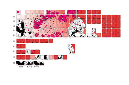 Sakura Raven Keycaps