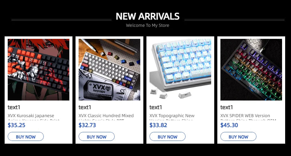 Icey Cobweb Keycaps