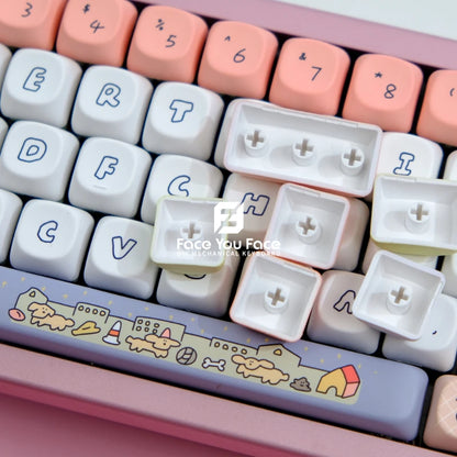 Cartoon Village Keycaps
