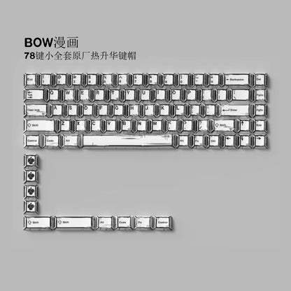 White Multi-Language Comic Keycaps