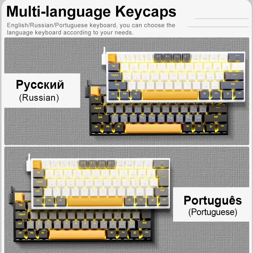 E-YOOSO Z11 USB Mechanical Gaming Wired Keyboard 61 Keys