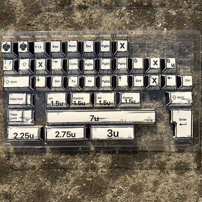 White Multi-Language Comic Keycaps