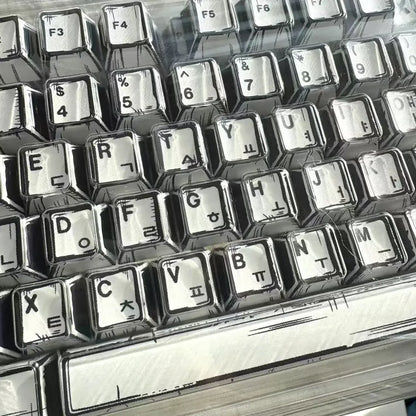 White Multi-Language Comic Keycaps