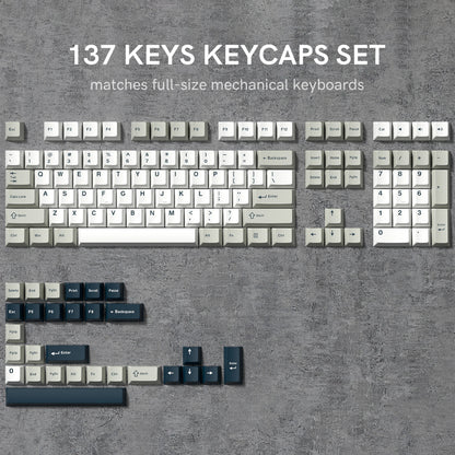 Dark Grey Retro Red PBT Keycaps