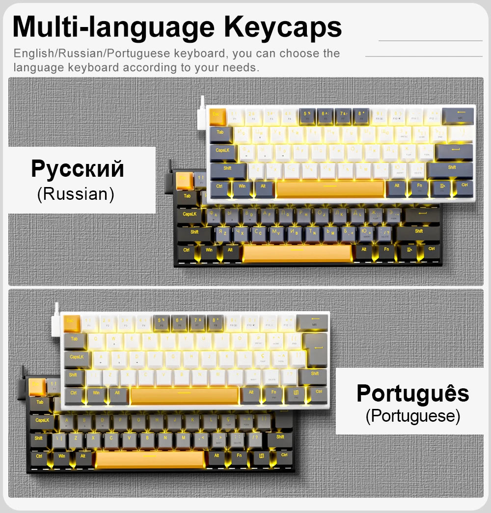 E-YOOSO Z11 USB Mechanical Gaming Wired Keyboard 61 Keys