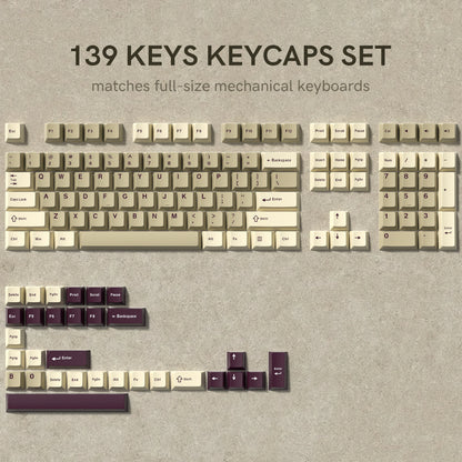 Dark Grey Retro Red PBT Keycaps