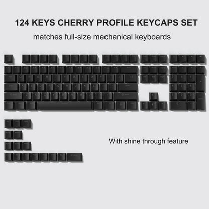 Dark Grey Retro Red PBT Keycaps