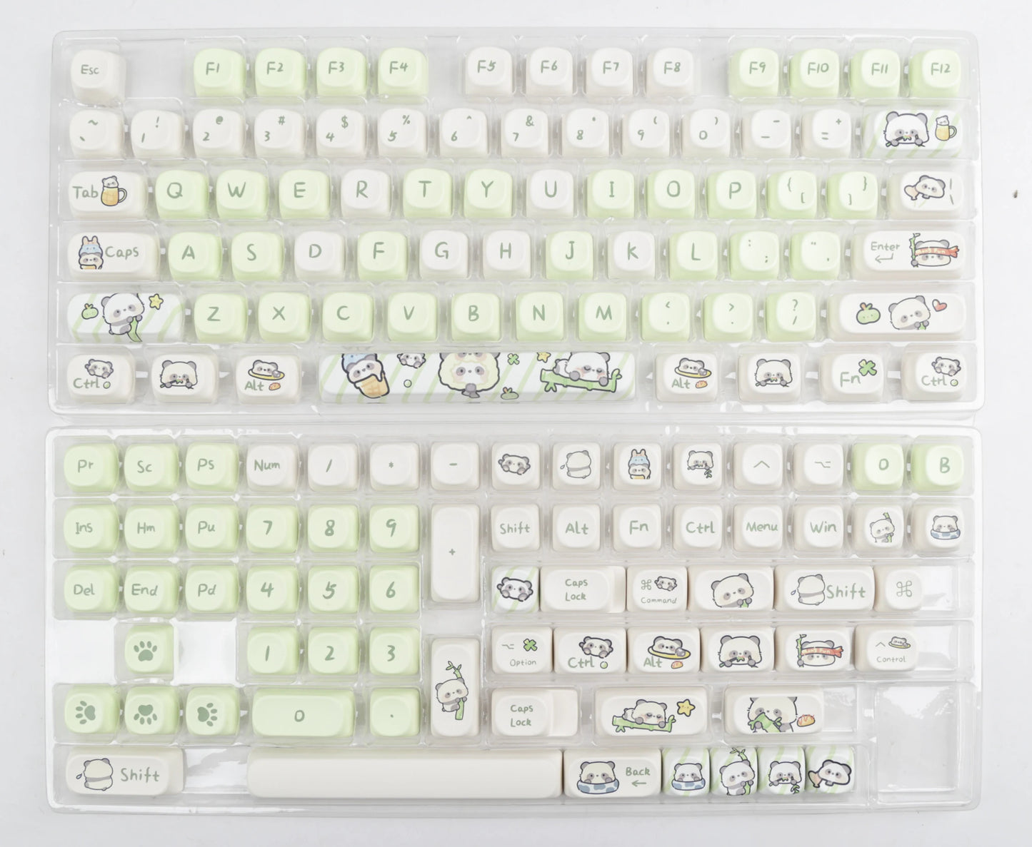 Milk Green Panda Keycaps