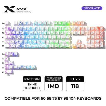 Icey Cobweb Keycaps