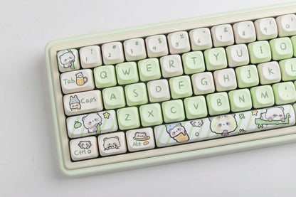 Milk Green Panda Keycaps