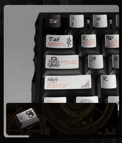 Metal Feel PBT Keycaps Top Print