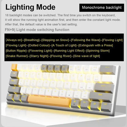 E-YOOSO Z11 USB Mechanical Gaming Wired Keyboard 61 Keys