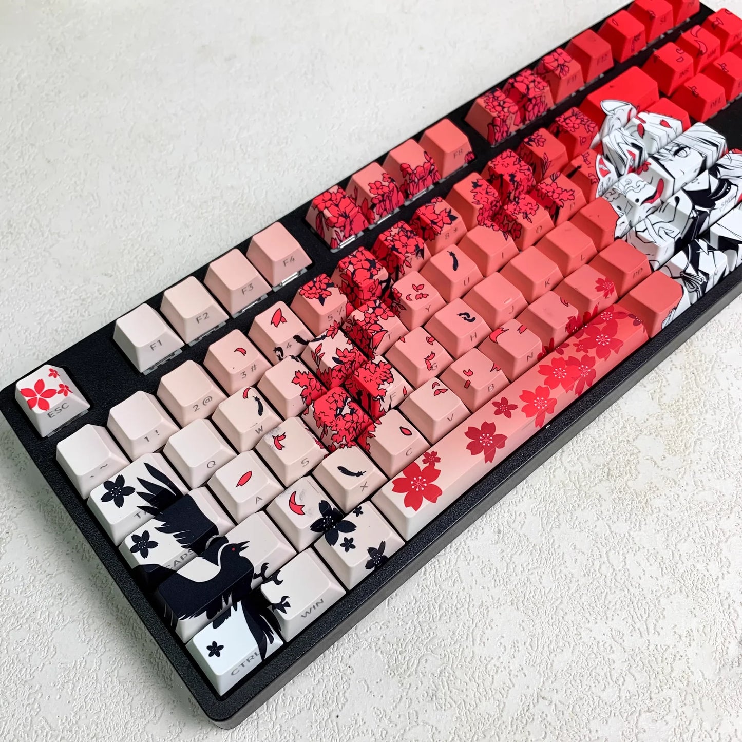 Sakura Raven Keycaps