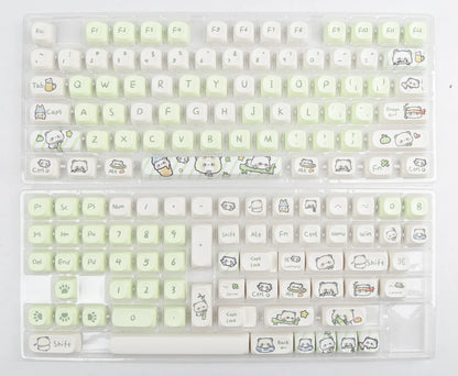 Milk Green Panda Keycaps