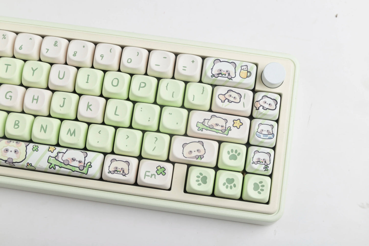 Milk Green Panda Keycaps