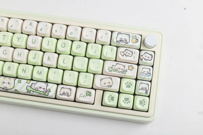 Milk Green Panda Keycaps