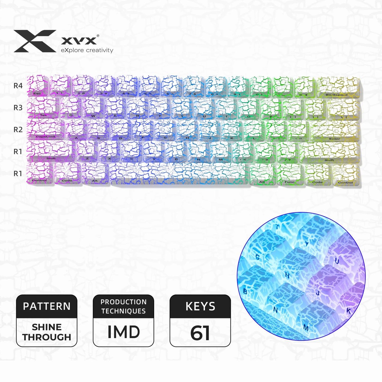 Icey Cobweb Keycaps