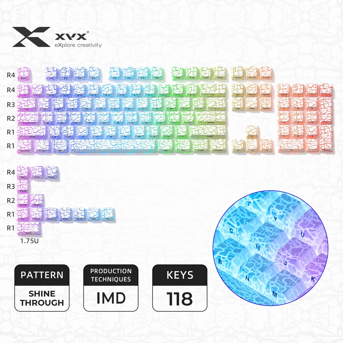 Icey Cobweb Keycaps