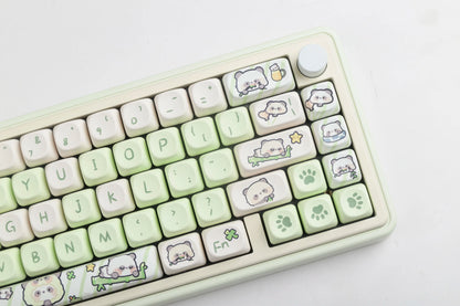 Milk Green Panda Keycaps