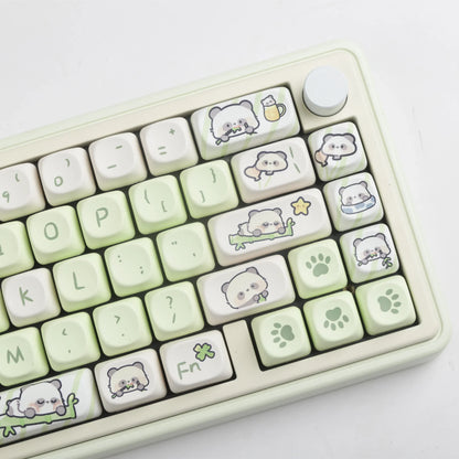 Milk Green Panda Keycaps