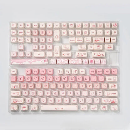 Cute Pink Kitty Prr Keycaps