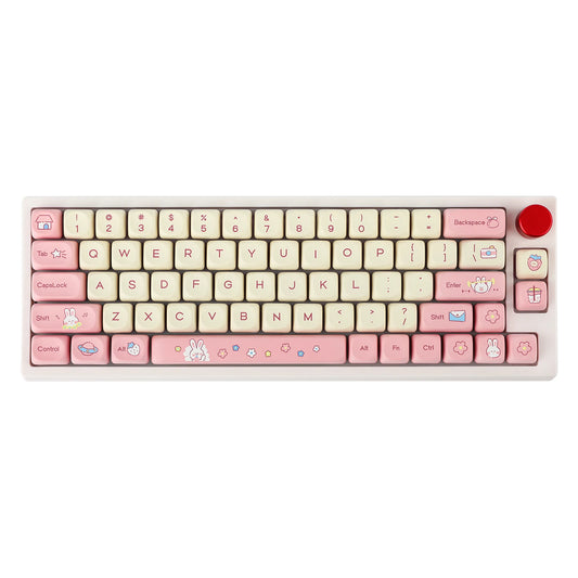 Cream Bunny PBT Keycaps