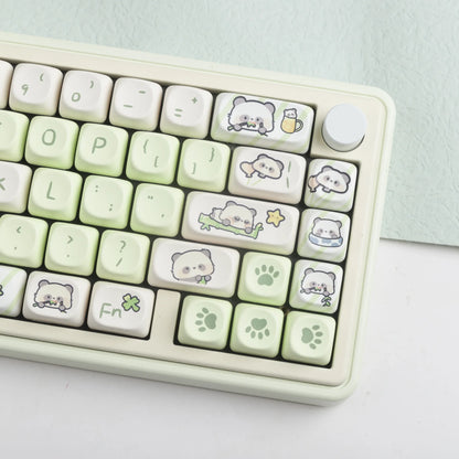 Milk Green Panda Keycaps