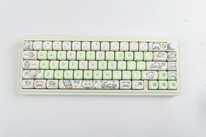 Milk Green Panda Keycaps