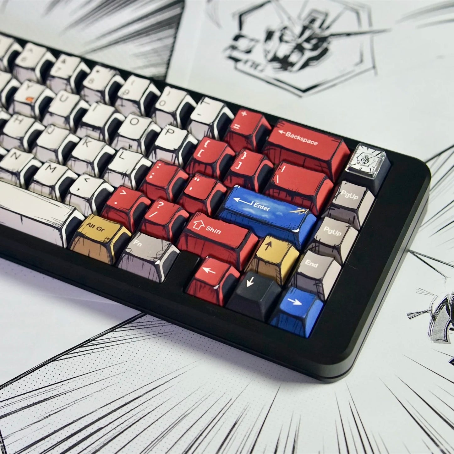Multicolor Comic Keycaps